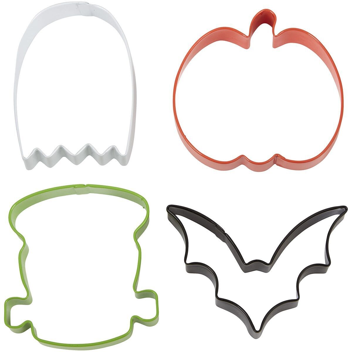 SALE!!! Wilton HALLOWEEN Cookie Cutter Bat/Pumpkin/Ghost/Frankenstein 4 τμχ - Σετ 4τεμ Κουπ πατ Φάντασμα, Νυχτερίδα, Φρανκενστάιν, Κολοκύθα