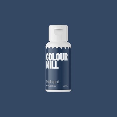 Colour Mill Oil Based Gel Colour - MIDNIGHT 20ml - Χρώμα Σοκολάτας σε Τζελ Σκούρο Μπλε