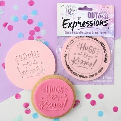 SALE!!! Sweet Stamp -OUTboss Expressions -HUGS &amp; KISSES - Σφραγίδα