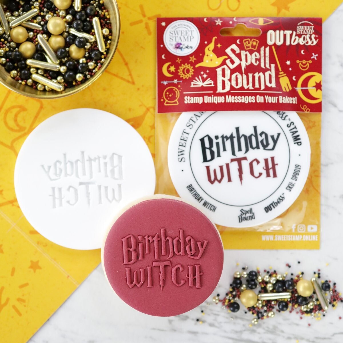 SALE!!! Sweet Stamp -OUTboss Spellbound -BIRTHDAY WITCH - Σφραγίδα με γράμματα Harry Potter