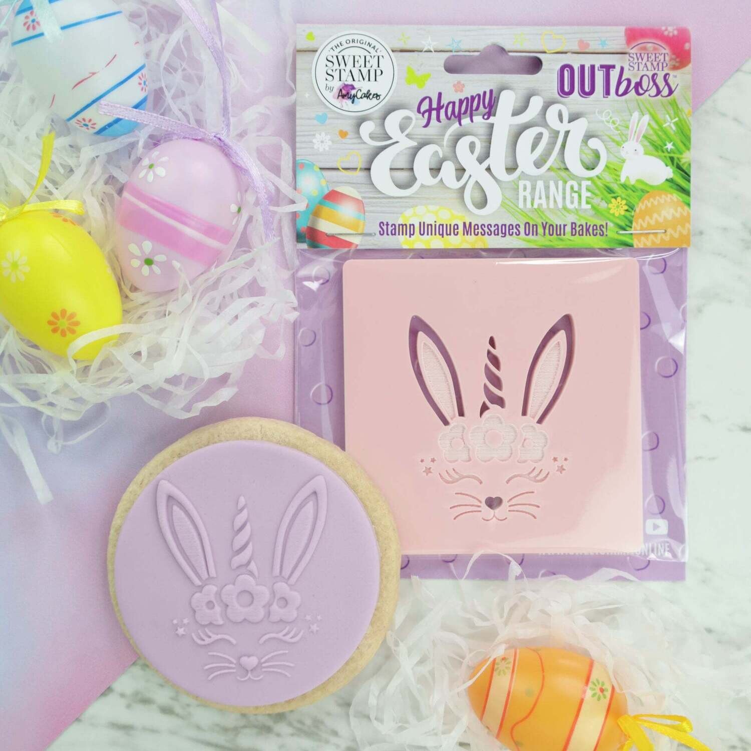 SALE!!! Sweet Stamp -OUTboss Easter -UNICORN BUNNY - Πασχαλινή Σφραγίδα Λαγουδάκι Μονόκερος