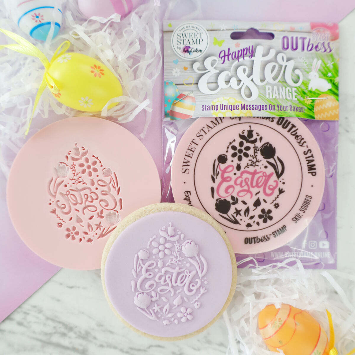 SALE!!! Sweet Stamp -OUTboss Easter -EASTER EGG - Πασχαλινή Σφραγίδα Πασχαλινό Αυγό με Λουλουδάκια