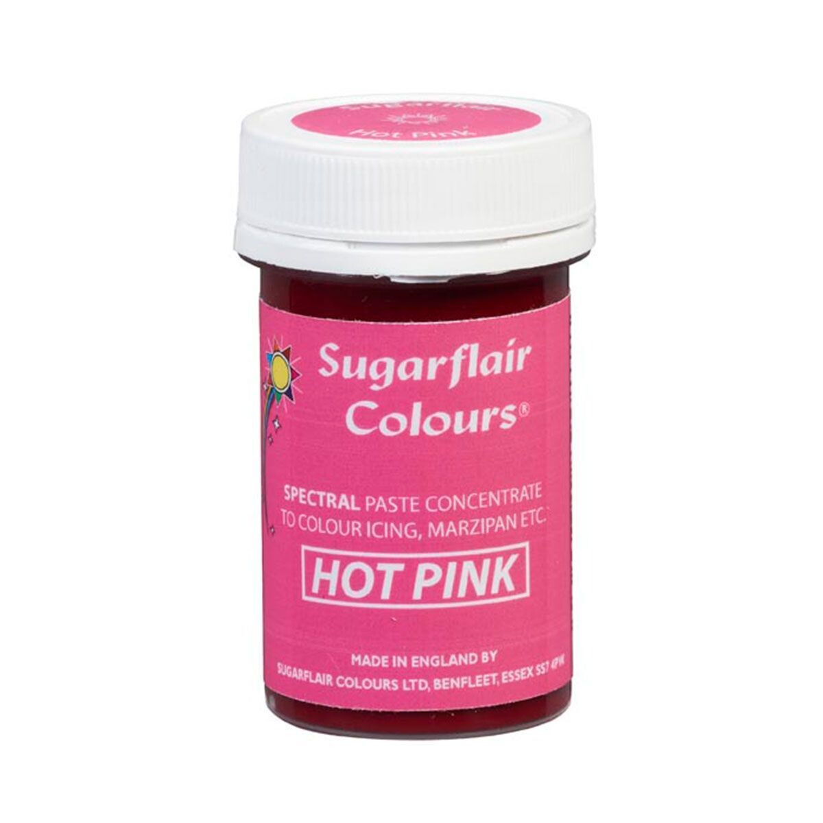 Sugarflair Paste Colours -HOT PINK-Χρώμα σε Πάστα Έντονο Ροζ -25γρ