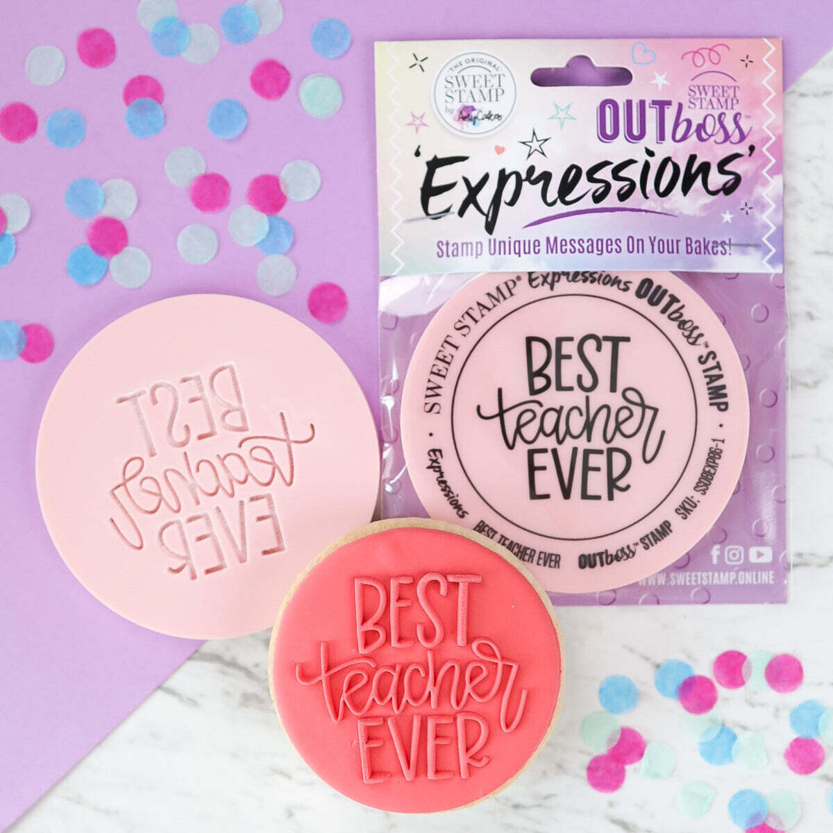 SALE!!! Sweet Stamp -OUTboss Expressions -BEST TEACHER EVER - Σφραγίδα