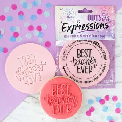 SALE!!! Sweet Stamp -OUTboss Expressions -BEST TEACHER EVER - Σφραγίδα