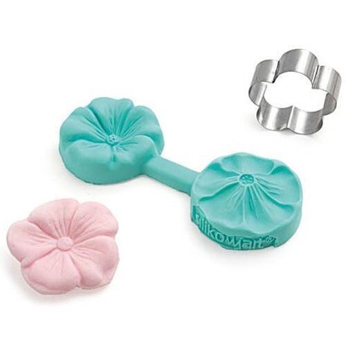 Silikomart Cutter &amp; Mould -Mini Daisy/Blossom- Καλούπι Σιλικόνης και Μεταλλικό Κουπ πάτ Λουλούδι