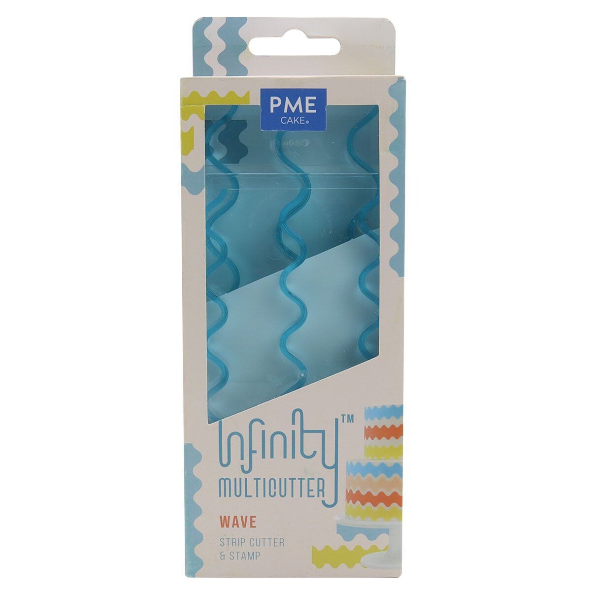 PME Infinity WAVE Cutter &amp; Stamp 2 τμχ - Κουπ πατ Κυματοειδείς Λωρίδες 2,4εκ και 2,5εκ ∞∞∞