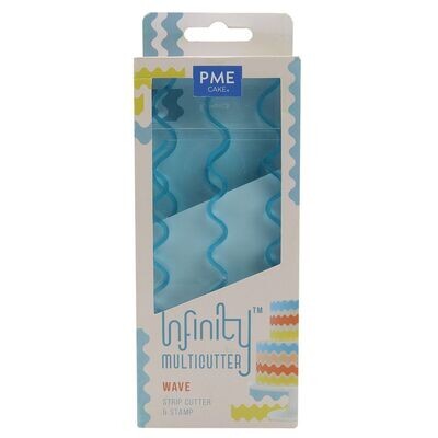 PME Infinity WAVE Cutter &amp; Stamp 2 τμχ - Κουπ πατ Κυματοειδείς Λωρίδες 2,4εκ και 2,5εκ ∞∞∞