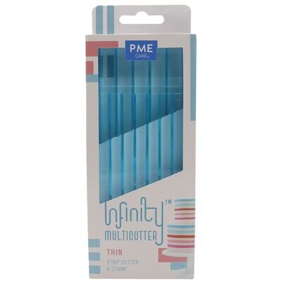 PME Infinity THIN STRAIGHT STRIP Cutter &amp; Stamp -SMALL 2 τμχ - Κουπ πατ Λωρίδες Μικρές 0,8εκ και 1,2εκ ∞∞∞