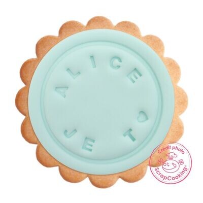 Scrapcooking Cookie Stamp with Customizable pad - Σφραγίδα για Μπισκότα με Προσωποποιημένο Μήνυμα