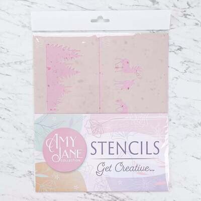 SALE!!! Sweet Stamp Stencil -WINTER WONDERLAND - Στένσιλ Χειμωνιάτικο Σκηνικό