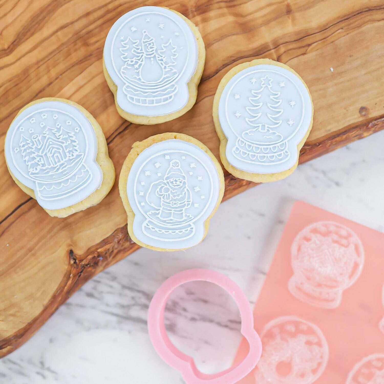 SALE!!! Sweet Stamp -OUTboss Stamp 'n Cut Mini -SNOWGLOBES - Κουπ Πατ και Μίνι Σφραγίδες Χιονόμπαλες