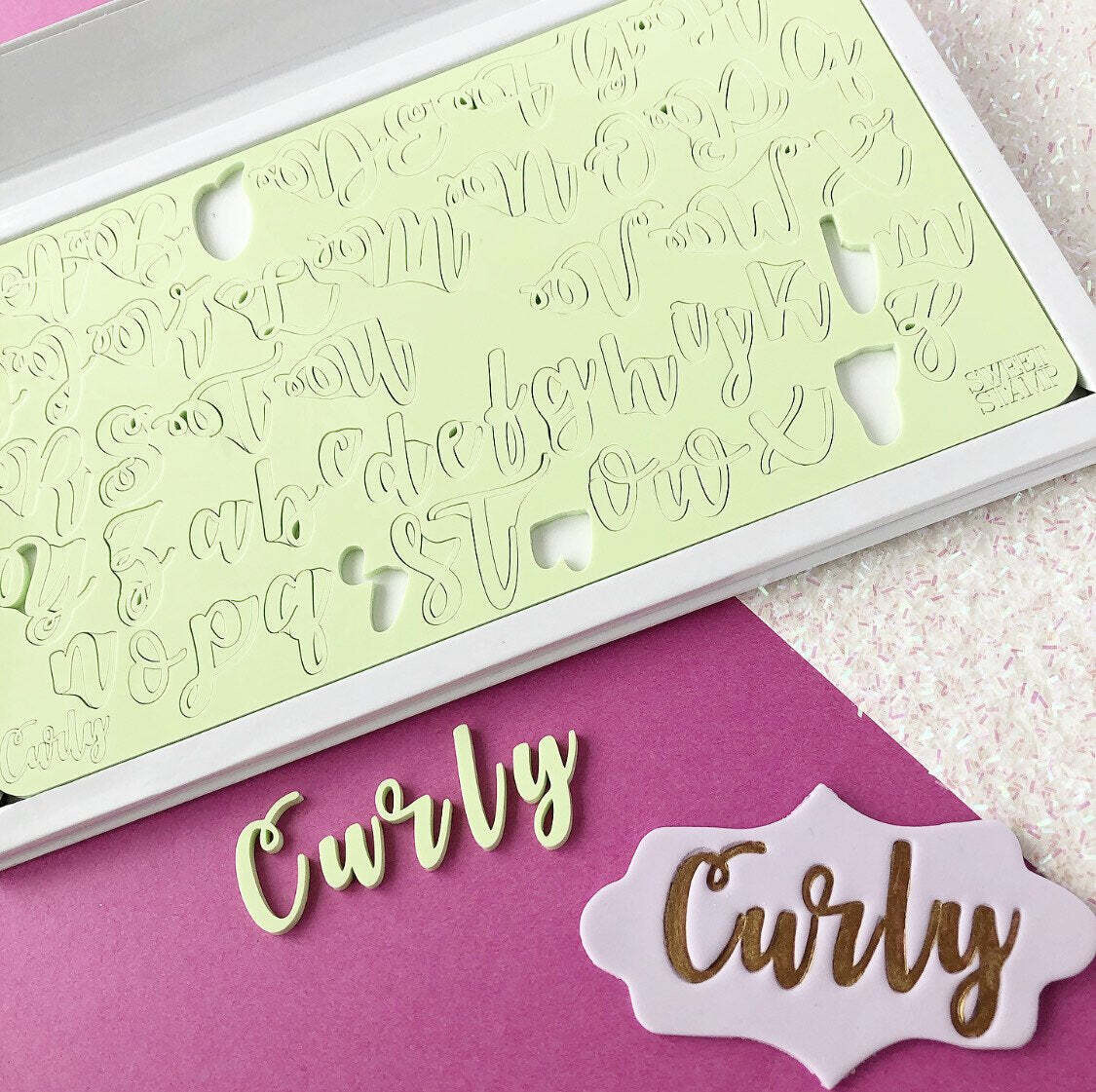 SALE!!! Sweet Stamp -Fonts -LARGE/MEDIUM -CURLY - Σφραγίδες Γράμματα Μεγάλο/Μεσαίο Μέγεθος