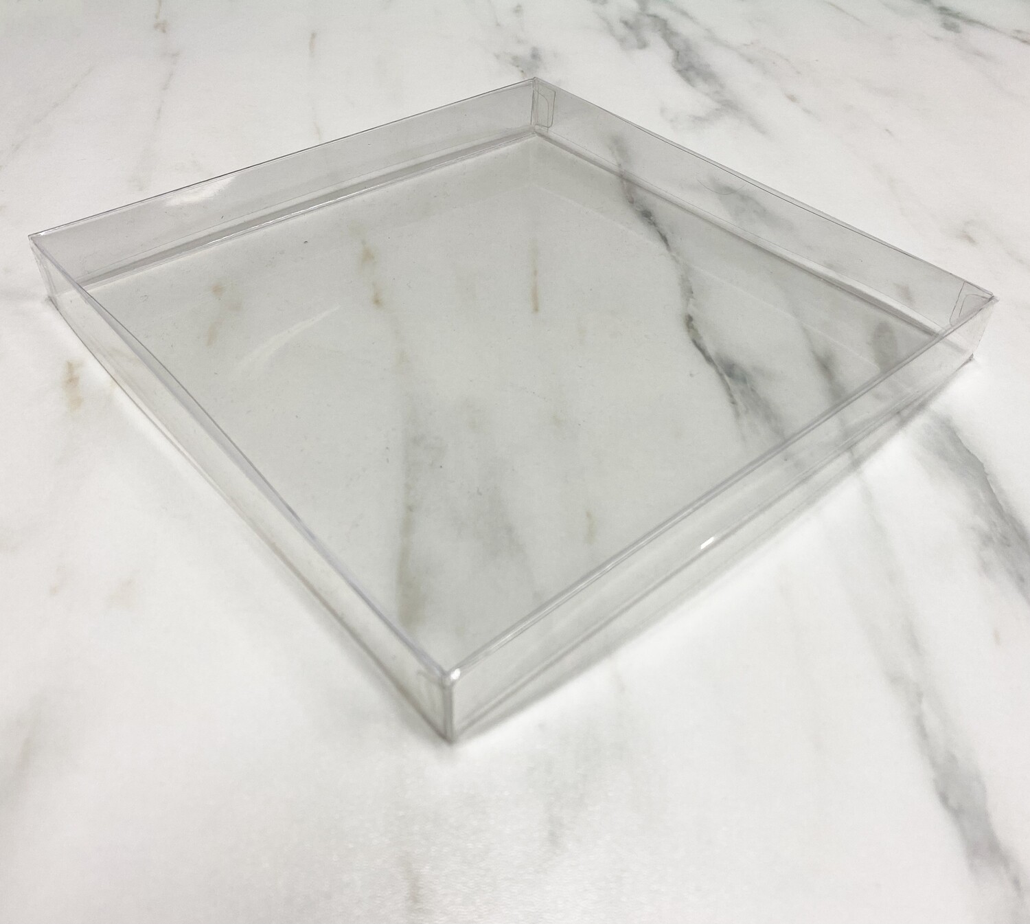 CLEAR LIDDED BOX for COOKIES  - Διάφανο Τετράγωνο Κουτί για μπισκότα με καπάκι 18εκ x 18εκ x 2εκ - ΜΟΝΟ ΓΙΑ ΠΑΡΑΛΑΒΗ ΑΠΟ ΤΟ ΚΑΤΑΣΤΗΜΑ