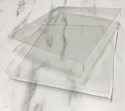CLEAR LIDDED BOX for COOKIES  - Διάφανο Τετράγωνο Κουτί για μπισκότα με καπάκι 18εκ x 18εκ x 2εκ - ΜΟΝΟ ΓΙΑ ΠΑΡΑΛΑΒΗ ΑΠΟ ΤΟ ΚΑΤΑΣΤΗΜΑ