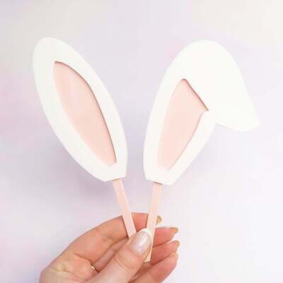 SALE!!! Sweet Stamp Topper -EASTER BUNNY EARS - 2 Πλαστικά Τόπερ Αυτιά Λαγού/Κουνελιού