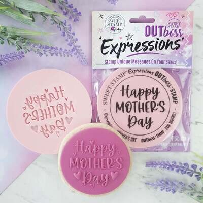 Sweet Stamp -OUTboss - 'HAPPY MOTHERS' DAY' -FUN HEARTS   Σφραγίδα  με καρδούλες-∞∞∞