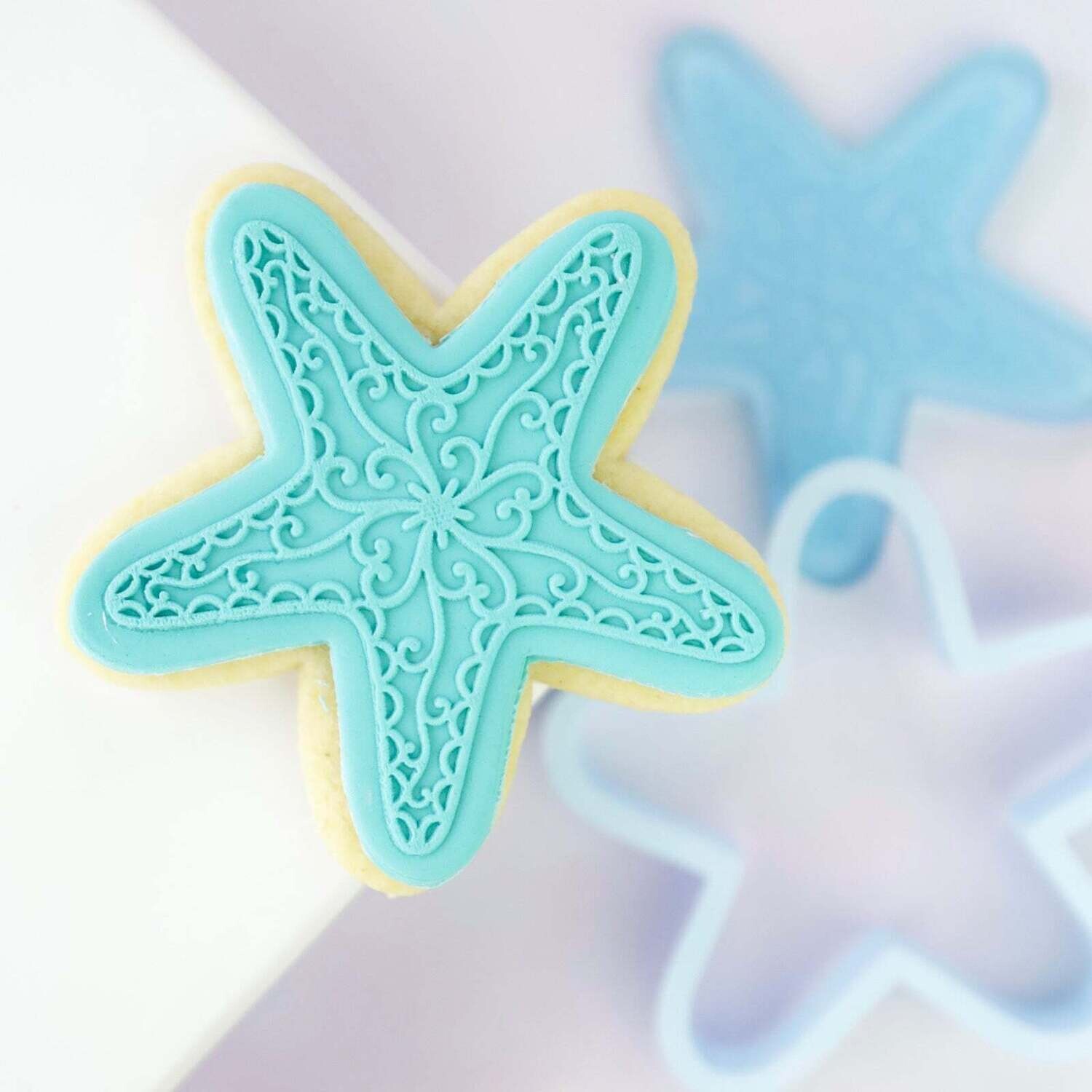 SALE!!! Sweet Stamp -OUTboss Stamp 'n Cut -STARFISH- Κουπ Πατ και σφραγίδα Αστερίας