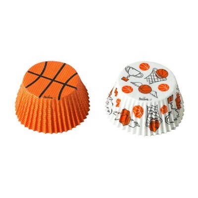 SALE!!! DECORA Cupcake Cases -BASKET BALL CHAMPIONS -Θήκες Ψησίματος με θέμα το Μπάσκετ 36 τεμ