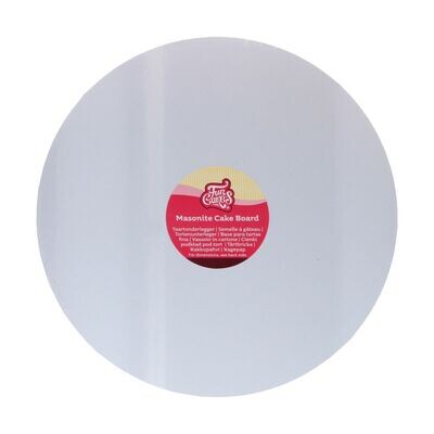 FunCakes Masonite Cake Board WHITE - Βάση τούρτας από τυπωμένο ξύλο σε λευκό 25εκ