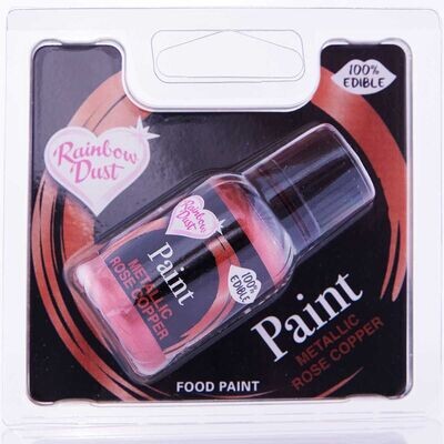 Rainbow Dust Metallic Paint -ROSE COPPER 24g - Μεταλλικό Βρώσιμο χρώμα ζωγραφικής Ροζ Χάλκινο