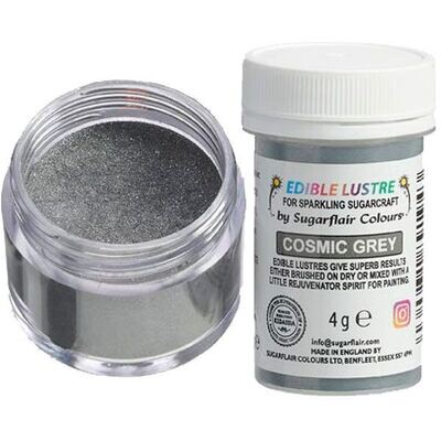 Sugarflair Edible Lustre COSMIC GREY SILVER - Βρώσιμη Σκόνη Μεταλλική Ασημί 4γρ