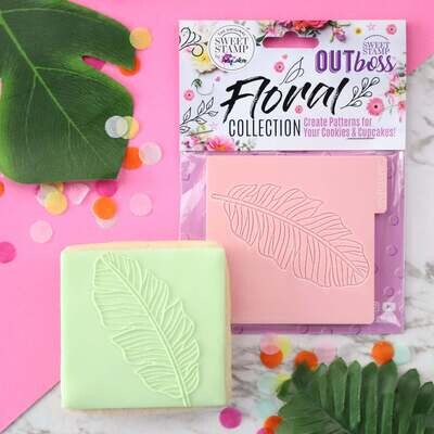 SALE!!! Sweet Stamp -OUTboss Texture Tiles -TROPICAL LEAF - Σφραγίδα Τροπικό Φύλλο