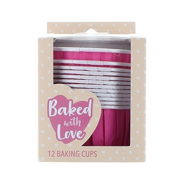 SALE!!! Baked With Love Baking Cups -HOT PINK -Κυπελάκια Ψησίματος 5εκ -Φούξια 12 τεμ
