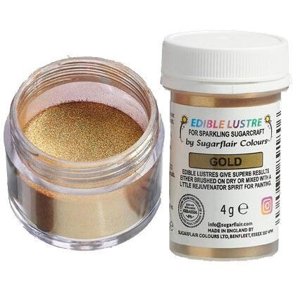 Sugarflair Edible Lustre GOLD - Βρώσιμη Σκόνη Μεταλλική Χρυσή 4γρ