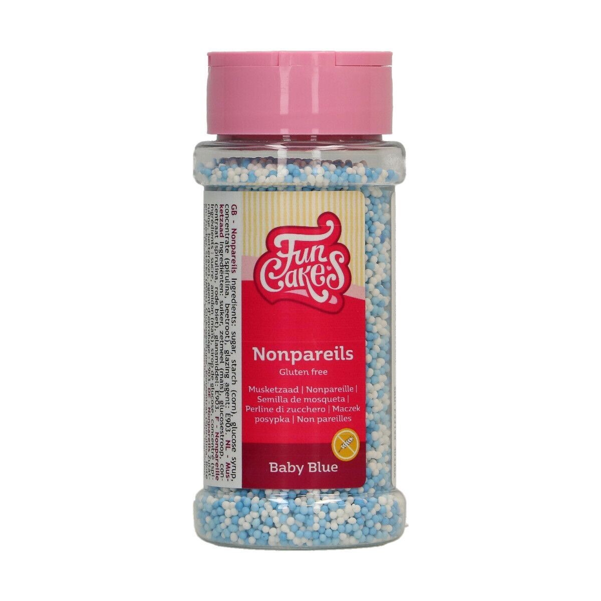 FunCakes Nonpareils GLUTEN FREE -BABY BLUE  MIX - Κας-Κας - Λευκό-Γαλάζιο