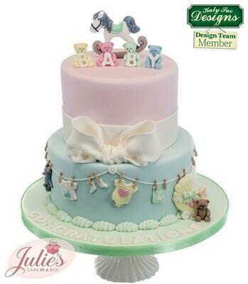 Katy Sue Silicone Mould -BABY CLOTHES WASHING LINE -Καλούπι Σιλικόνης Μωρουδιακά Απλωμένα σε Σχοινί