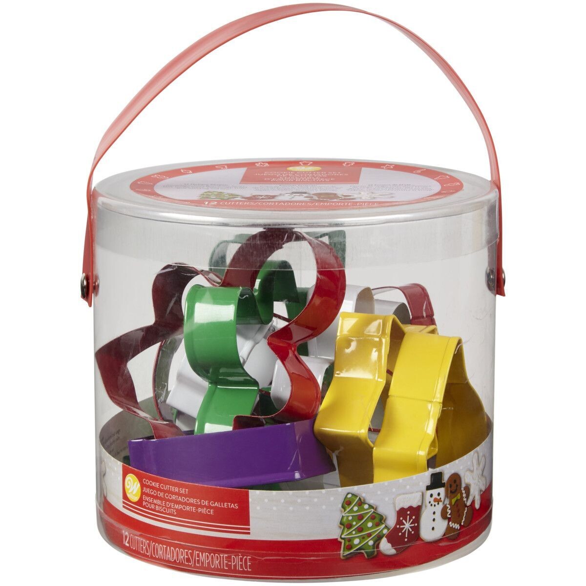 SALE!!! Wilton Tub of Christmas Cookie Cutters -Σετ 12 τεμ μεταλλικά κουπ πατ με χριστουγεννιάτικο θέμα