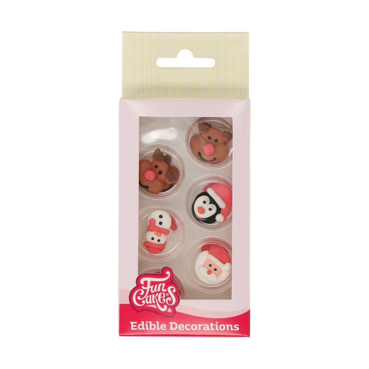 FunCakes Sugar Decorations- CHRISTMAS SET - Βρώσιμα Χριστουγεννιάτικα Διακοσμητικά Ζαχαρωτά 12  τμχ