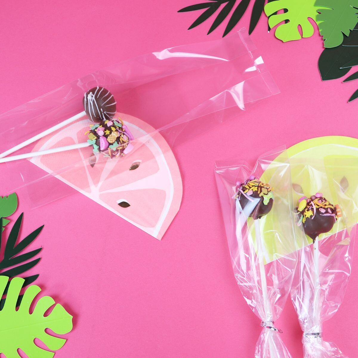 PME Cake Pop Bags Clear 25.4εκ x 7.6εκ Τμχ 25 - Διάφανα Σακουλάκια για γλυκά με συρματάκια