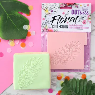 Sweet Stamp -OUTboss Texture Tiles -TROPICAL FOLIAGE- Σφραγίδα Τροπικό Φύλλο-∞∞∞