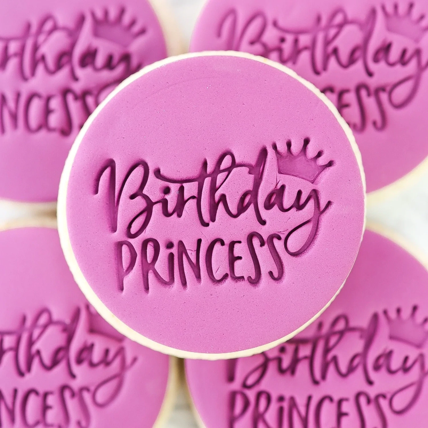 SALE!!! Sweet Stamp -Embosser -Σφραγίδα 'BIRTHDAY PRINCESS' 2 με καλλιγραφικά γράμματα με κορώνα στο πλάι