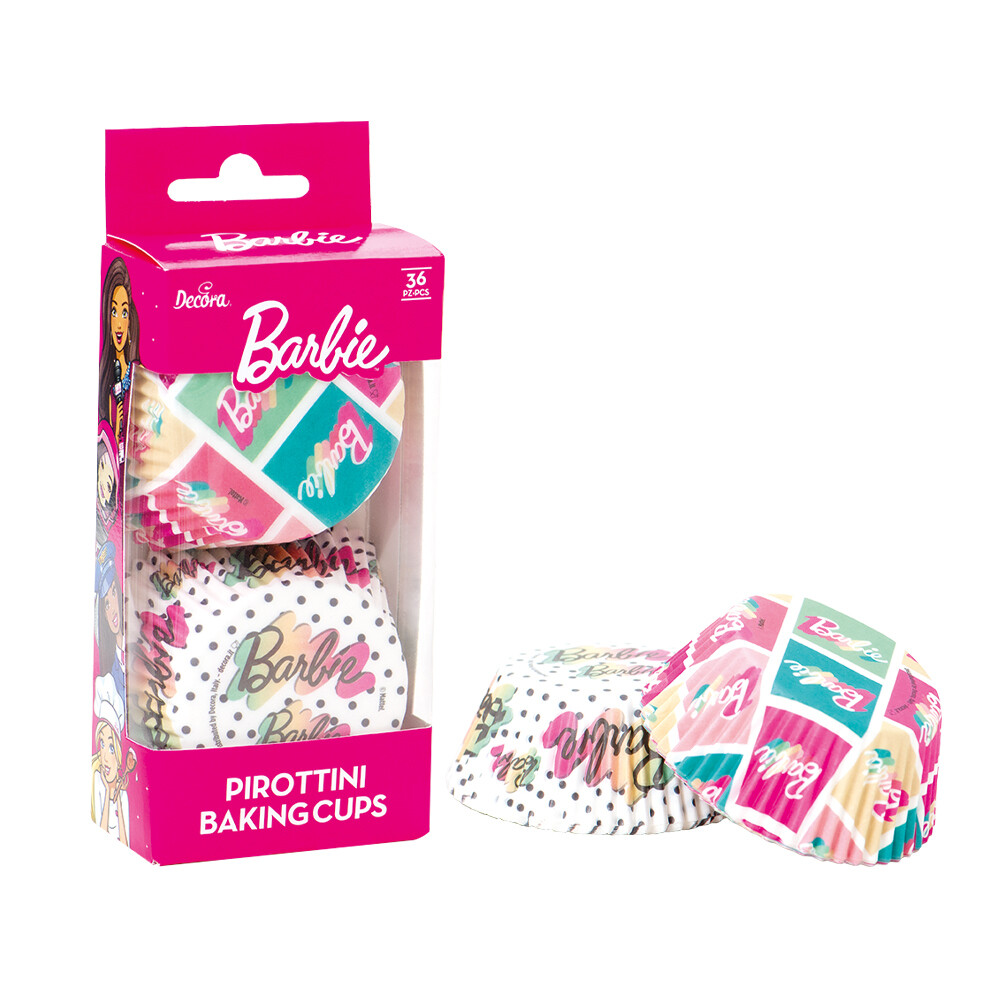 SALE!!! DECORA Barbie Baking Cases STYLE 2 -36 τμχ - Θήκες Ψησίματος Μπάρμπι με Πουά και Πολύχρωμες