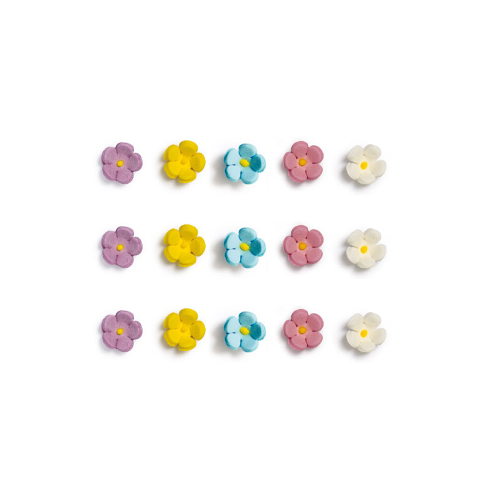 TEMPORARILY DISABLED DECORA Sugar Decorations -SMALL BLOSSOMS -ASSORTED COLOURS - Βρώσιμα διακοσμητικά ζαχαρωτά Λουλούδια/Άνθη 30 τμχ σε 5 διαφορετικά χρώματα