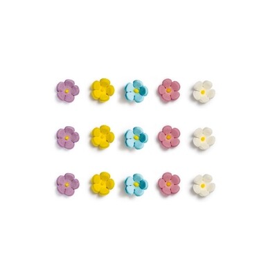 TEMPORARILY DISABLED DECORA Sugar Decorations -SMALL BLOSSOMS -ASSORTED COLOURS - Βρώσιμα διακοσμητικά ζαχαρωτά Λουλούδια/Άνθη 30 τμχ σε 5 διαφορετικά χρώματα
