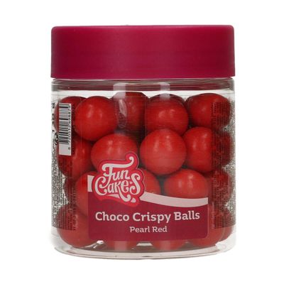 FunCakes Choco Crispy Balls - PEARL RED 130g - Σοκολατένιες Τραγανές Μεγάλες Πέρλες Κόκκινο Περλέ