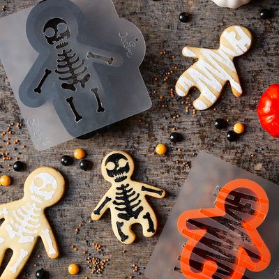SALE!!! DECORA -HALLOWEEN -Gingerbread Man Cutter and Stencil - Σετ πλαστικά Κουπ πατ Μπισκοτάνθρωπος και Στένσιλ