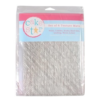 SALE!!! Cake Star Texture Mats -MATERIALS - Σετ 6 τεμ Ανάγλυφα Πατάκια Υλικά