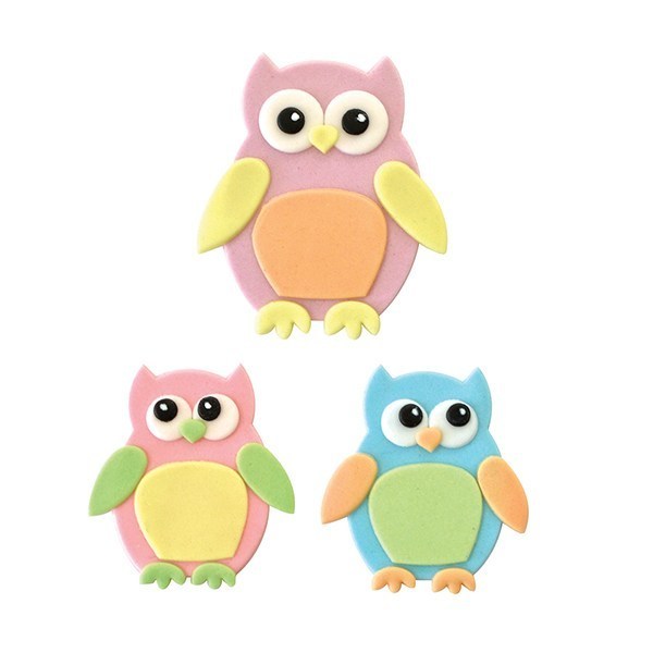 SALE!!! FMM Cutters -Mummy &amp; Baby OWLS -Σετ 4τεμ κουπ πατ Κουκουβάγια Μαμά &amp; Μωράκι
