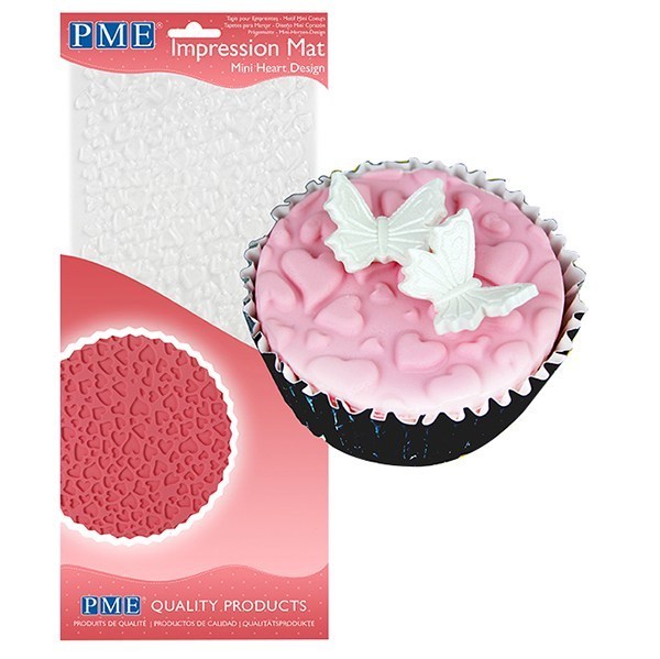 PME Impression Mat -MINI HEARTS - Πατάκι Αποτύπωσης Σχεδίου Μικρές Καρδιές
