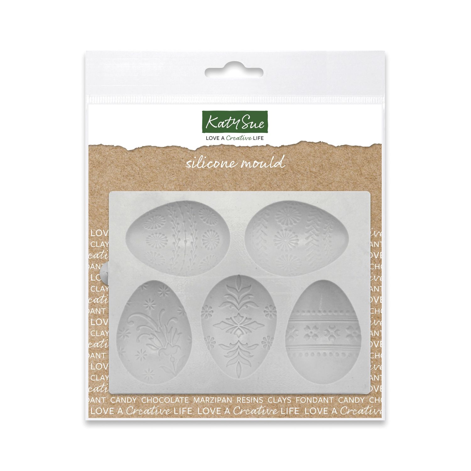 Katy Sue Silicone Mould -DECORATIVE EASTER EGGS-Καλούπι Σιλικόνης Πασχαλινά Αυγά