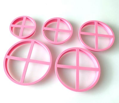 CBS Geo-Cutters -ROUND/CIRCLES - Σετ 5  Στρογγυλά/Κύκλοι 6-10εκ