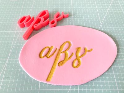 CBS Font Stamp 'FANCY' Σφραγίδες με Ελληνικά Γράμματα &amp; Νουμερα MEDIUM