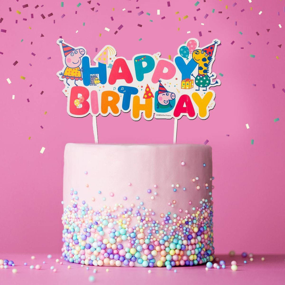 DEKORA Cake Peppa Pig Happy Birthday Cake Topper 17 cm