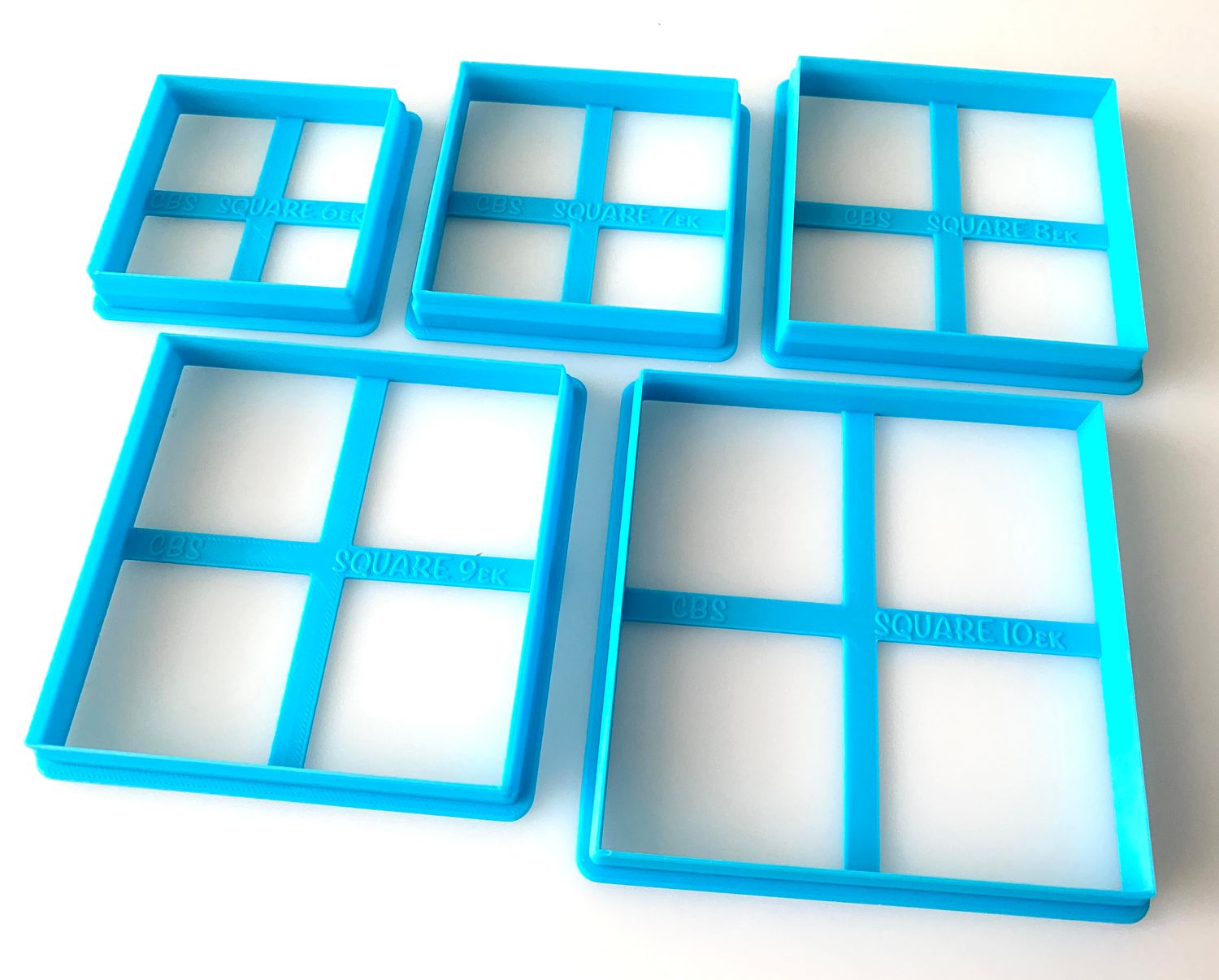 CBS Geo-Cutters -SQUARES -Σετ 5  Τετράγωνα 6-10cm