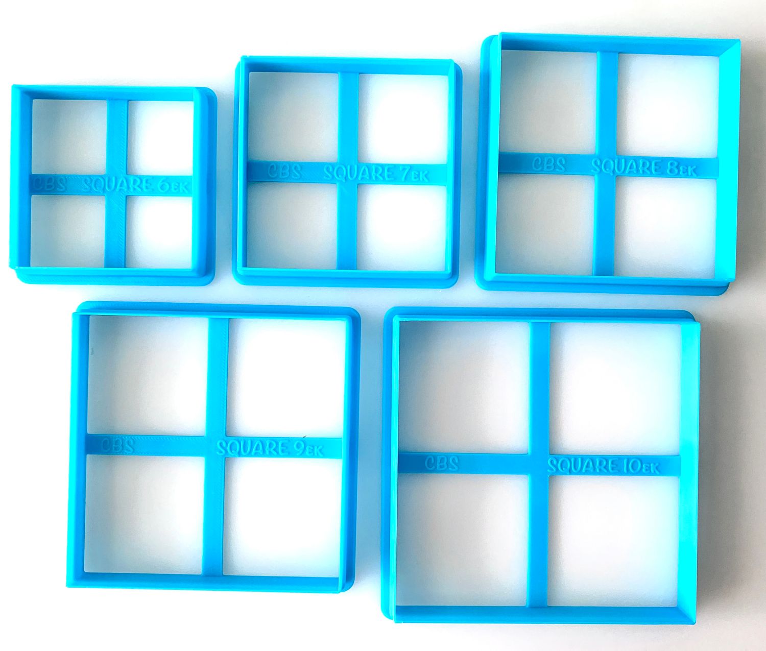 CBS Geo-Cutters -SQUARES -Σετ 5  Τετράγωνα 6-10cm